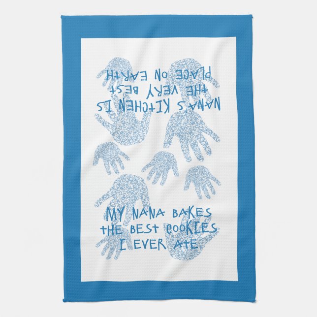Paño De Cocina La cocina de Nana Regalo de la abuela azul (Vertical)