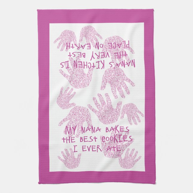 Paño De Cocina La cocina de Nana Regalo de la abuela Orquid Purpl (Vertical)