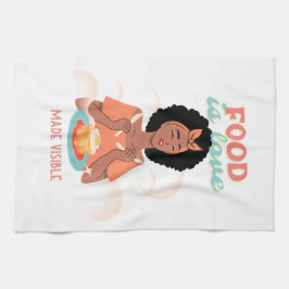 Paño De Cocina La comida es visible para el amor