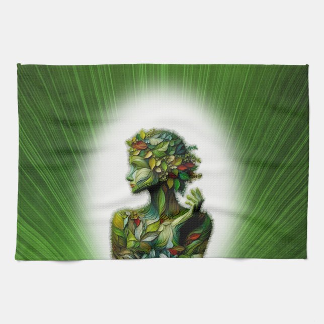 Paño De Cocina La Dama Verde (Horizontal)