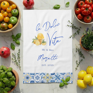 Paño De Cocina La Dolce Vita Personalizado Recién Casados