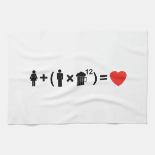 Paño De Cocina La ecuación del amor para hombres