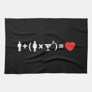 Paño De Cocina La ecuación del amor para las mujeres