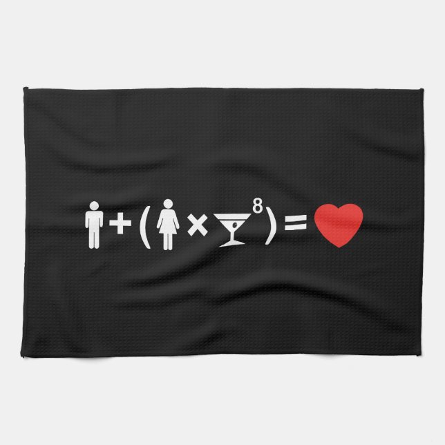 Paño De Cocina La ecuación del amor para las mujeres (Horizontal)