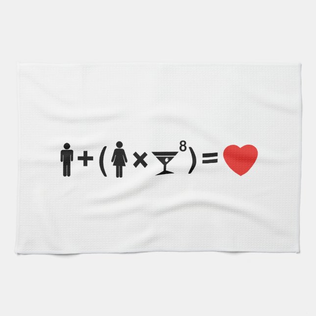 Paño De Cocina La ecuación del amor para las mujeres (Horizontal)