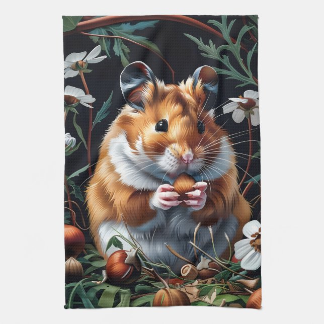 Paño De Cocina La fiesta de otoño de Hamster (Vertical)