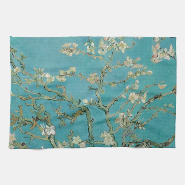 Paño De Cocina La flor de almendras de Van gogh (Horizontal)