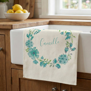 Paño De Cocina La flor verde del mar de Aqua Personalizada