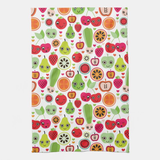 Paño De Cocina la fruta embroma la manzana del ilustracion (Vertical)