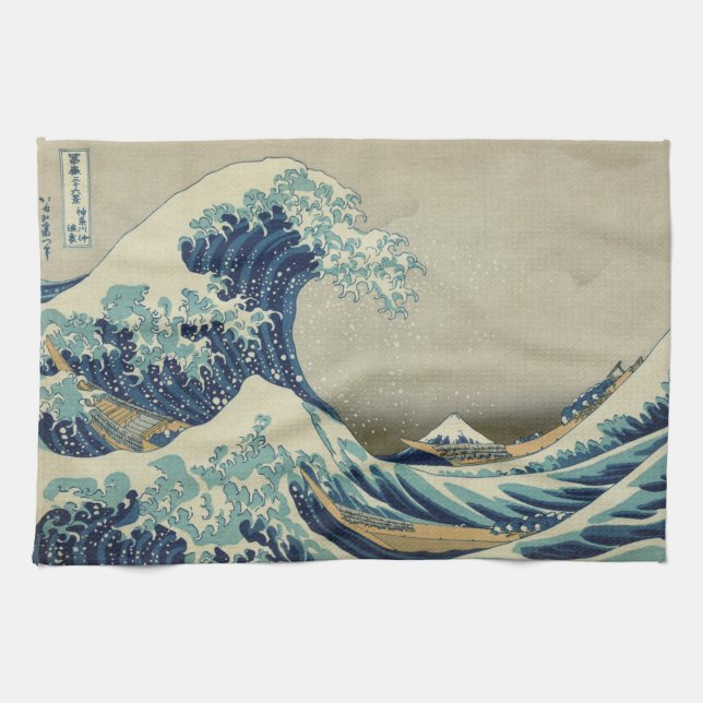 Paño De Cocina La gran ola de Kanagawa (Horizontal)