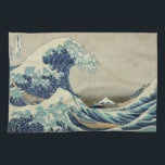 Paño De Cocina La gran ola del Poster de Kanagawa<br><div class="desc">La Gran Ola de Kanagawa es la obra más famosa de Hokusai,  y una de las obras de arte japonés más reconocidas del mundo.</div>