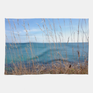 Paño De Cocina La hermosa hierba y el mar