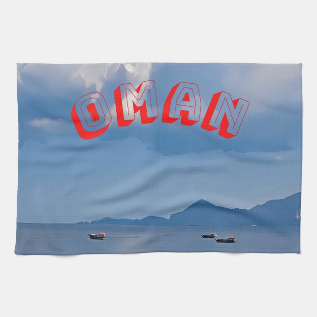 Paño De Cocina La impresionante costa de Omán (Horizontal)