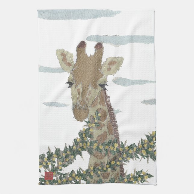 Paño De Cocina La jirafa, África, los animales, la vida silvestre (Vertical)