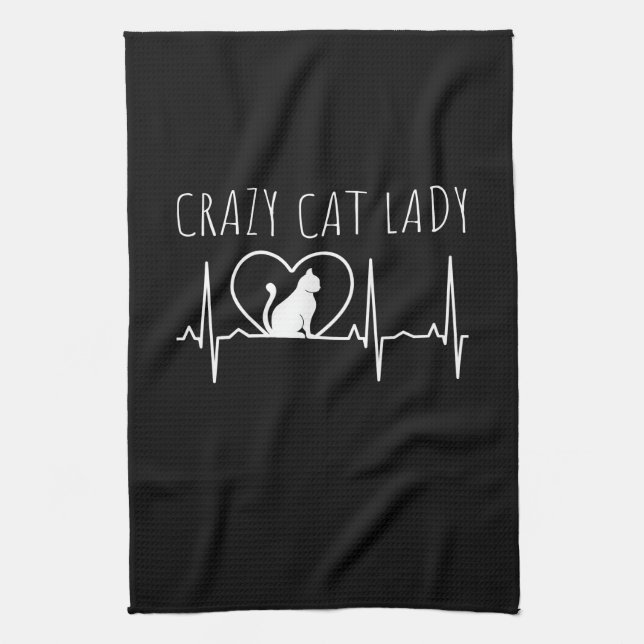 Paño De Cocina La loca dama del gato (Vertical)