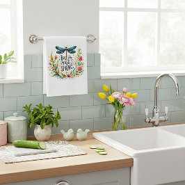 Paño De Cocina La magia de las flores de primavera