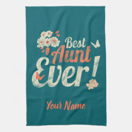 Paño De Cocina La mejor tía de todos los tiempos vintage tía Naci