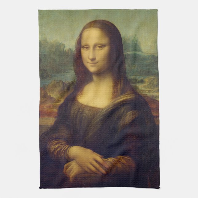 Paño De Cocina La Mona Lisa de Leonardo da Vinci (Vertical)