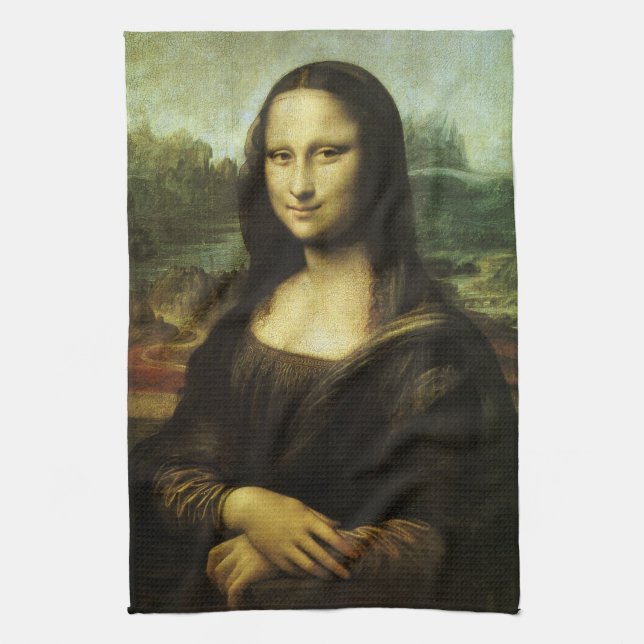 Paño De Cocina La Mona Lisa de Leonardo da Vinci (Vertical)