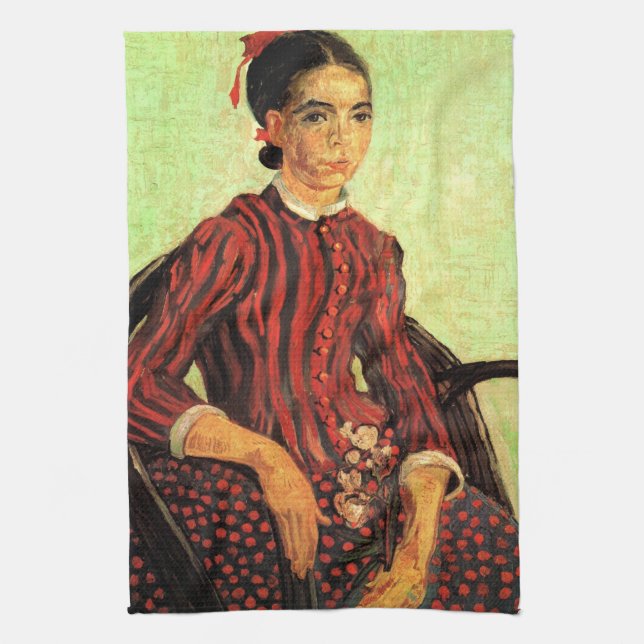 Paño De Cocina La Mousme, Sentada de Vincent van Gogh (Vertical)