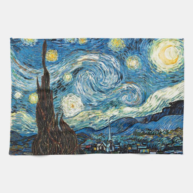 Paño De Cocina La noche estrellada de Vincent van Gogh (Horizontal)
