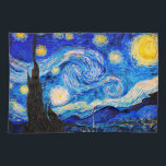 Paño De Cocina La noche estrellada de Vincent Van Gogh<br><div class="desc">Vincent Van Gogh La Noche Estelar. Esta es una antigua obra maestra del pintor holandés Vincent Van Gogh. Esta bonita pintura del paisaje artístico tiene un color bonito,  vibrante y saturado. Vincent Van Gogh fue un pintor impresionista de post holandés. Esta imagen es de dominio público</div>
