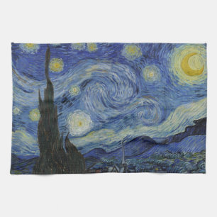 Paño De Cocina La Noche Estrellada, pintura al óleo, Vincent Van 