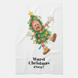 Paño De Cocina ¡La peor Navidad de todas! Salami divertido 