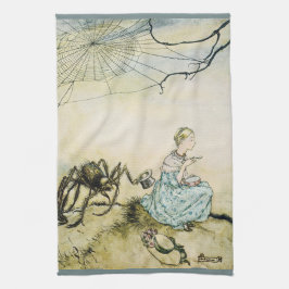 Paño De Cocina La pequeña Miss Muffet por Arthur Rackham