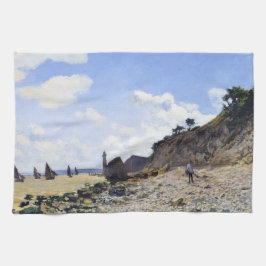 Paño De Cocina La playa en Honfleur, Claude Monet 1865