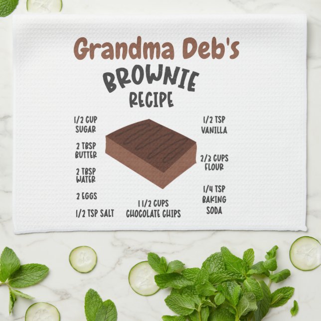 Paño De Cocina La receta Brownie de la abuela Deb (Doblado)
