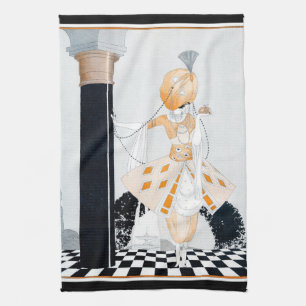 Paño De Cocina La Sultane - señora de moda del art déco del