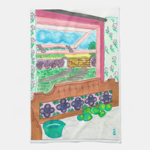 Paño De Cocina La ventana de cocina de Irlanda