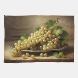 Paño De Cocina La vida de las uvas blancas antiguas