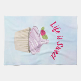 Paño De Cocina La vida es pastel rosa dulce