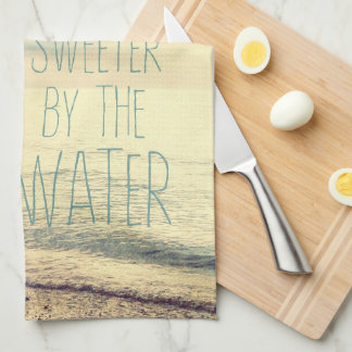 Paño De Cocina La vida es un paisaje de playa más dulce
