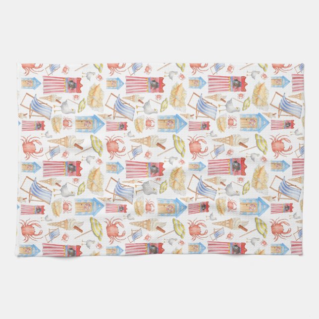 Paño De Cocina La vida es un teatowel de la playa (Horizontal)