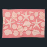 Paño De Cocina La vida es una playa de guijarros rosados en rosad<br><div class="desc">Decore su cocina con esta toalla de concha. ¡Hace un gran regalo para el boda o para el ama de casa! Puede personalizar y agregar texto también. Revisa mi tienda por muchos más colores y patrones!</div>