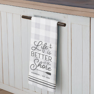 Paño De Cocina La vida personalizada es mejor en la costa