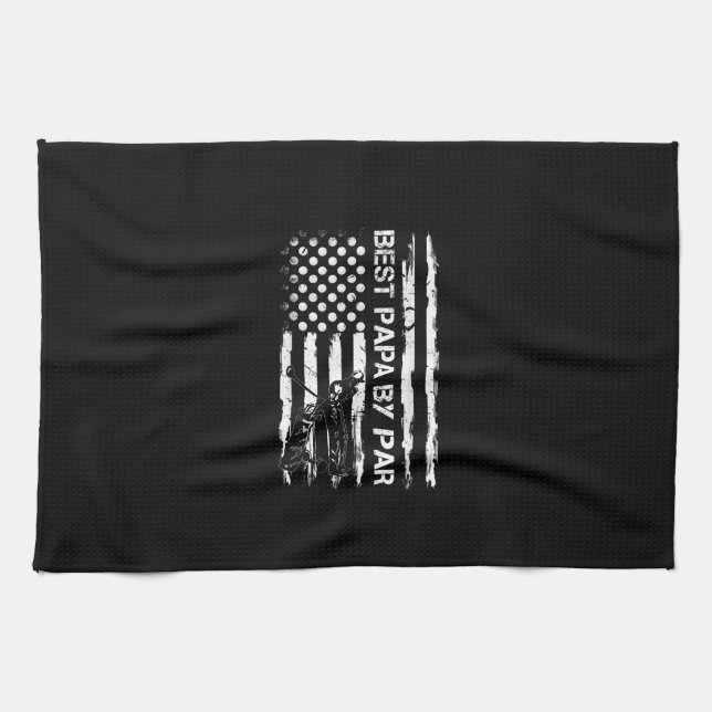 Paño De Cocina La vieja bandera estadounidense de los hombres es  (Horizontal)