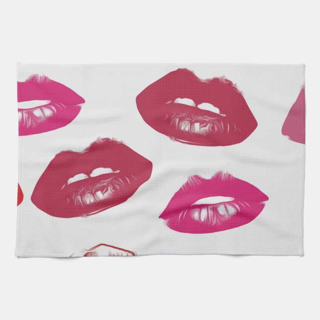 Paño De Cocina Labios brillantes (Horizontal)
