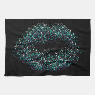 Paño De Cocina Labios de arte abstractos modernos #23