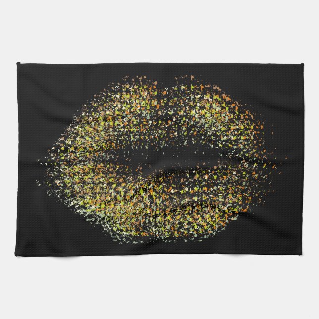 Paño De Cocina Labios de arte abstractos modernos #41 (Horizontal)