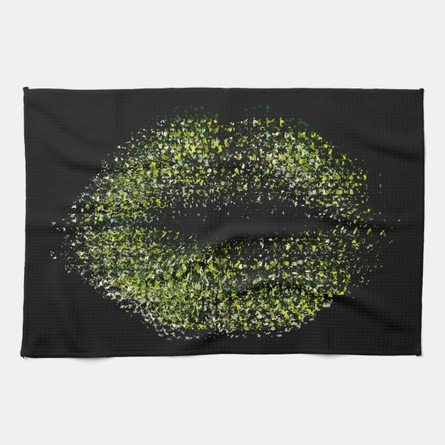 Paño De Cocina Labios de arte abstractos modernos #42 (Horizontal)