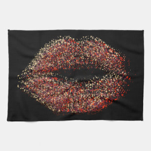 Paño De Cocina Labios de arte abstractos modernos #45