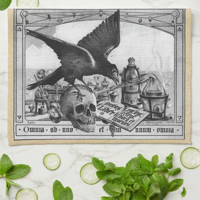 Paño De Cocina Laboratorio de Alquimia (Doblado)