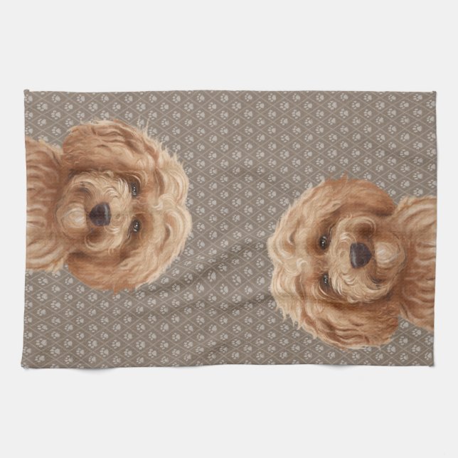 Paño De Cocina Labradoodle Goldendoodle Beige (Horizontal)
