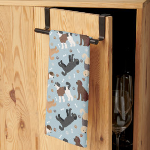 Paño De Cocina Labradoodle / Goldendoodle Bones y Pastas