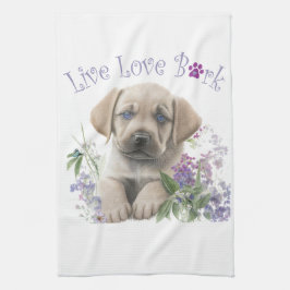 Paño De Cocina Labrador Dog Mom Floral