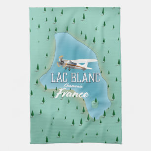 Paño De Cocina Lac Blanc, Chamonix, mapa de francia